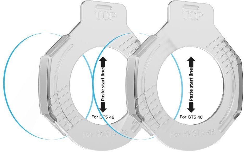Xham mbrojtës Tech-Protect Easy Set+, 2 copë, për Huawei Watch GT 5 46mm, transparent