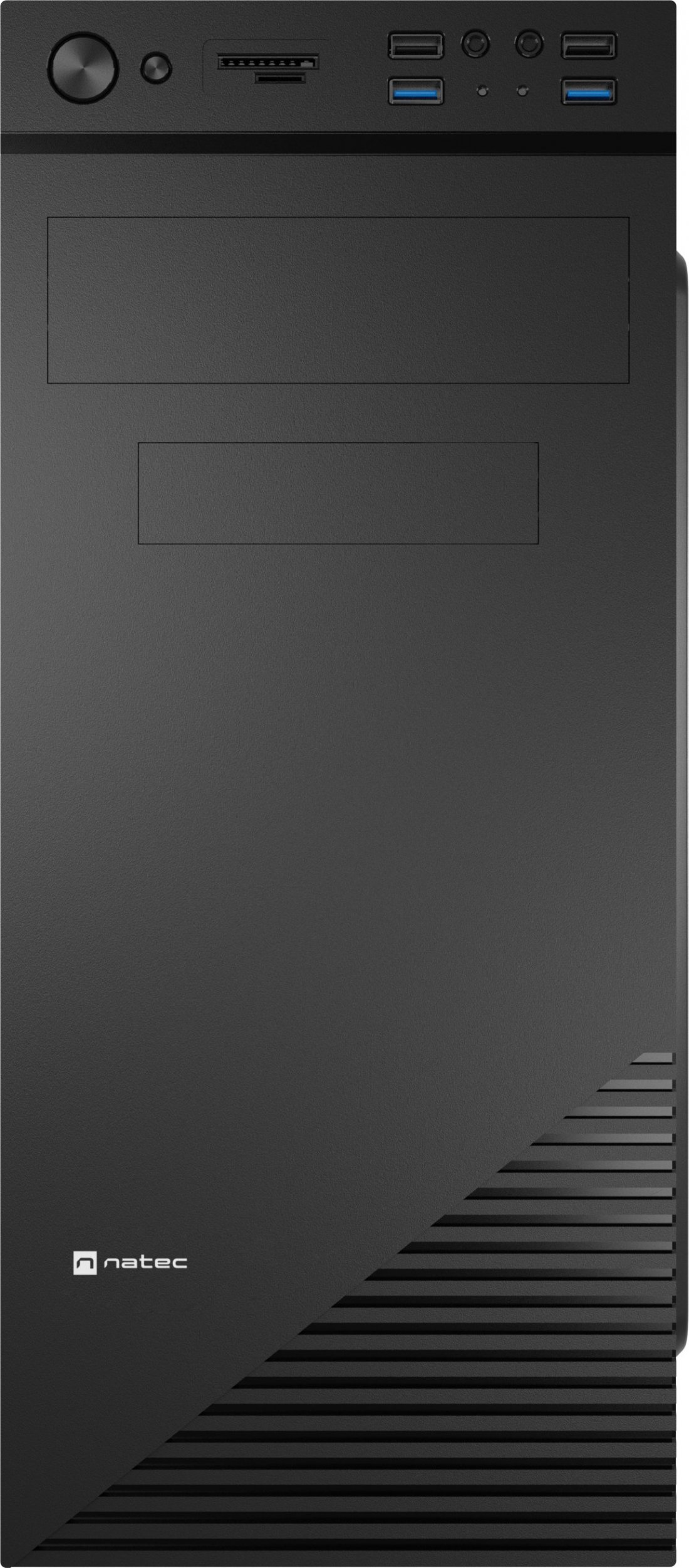 Kuti kompjuteri Natec Cabassu G2 NPC-2024, midi tower, USB 3.0, e zezë