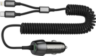 Karikues makinë ProMate PowerDrive 33PDCI, 33W, USB C PD dhe USB A, i zi
