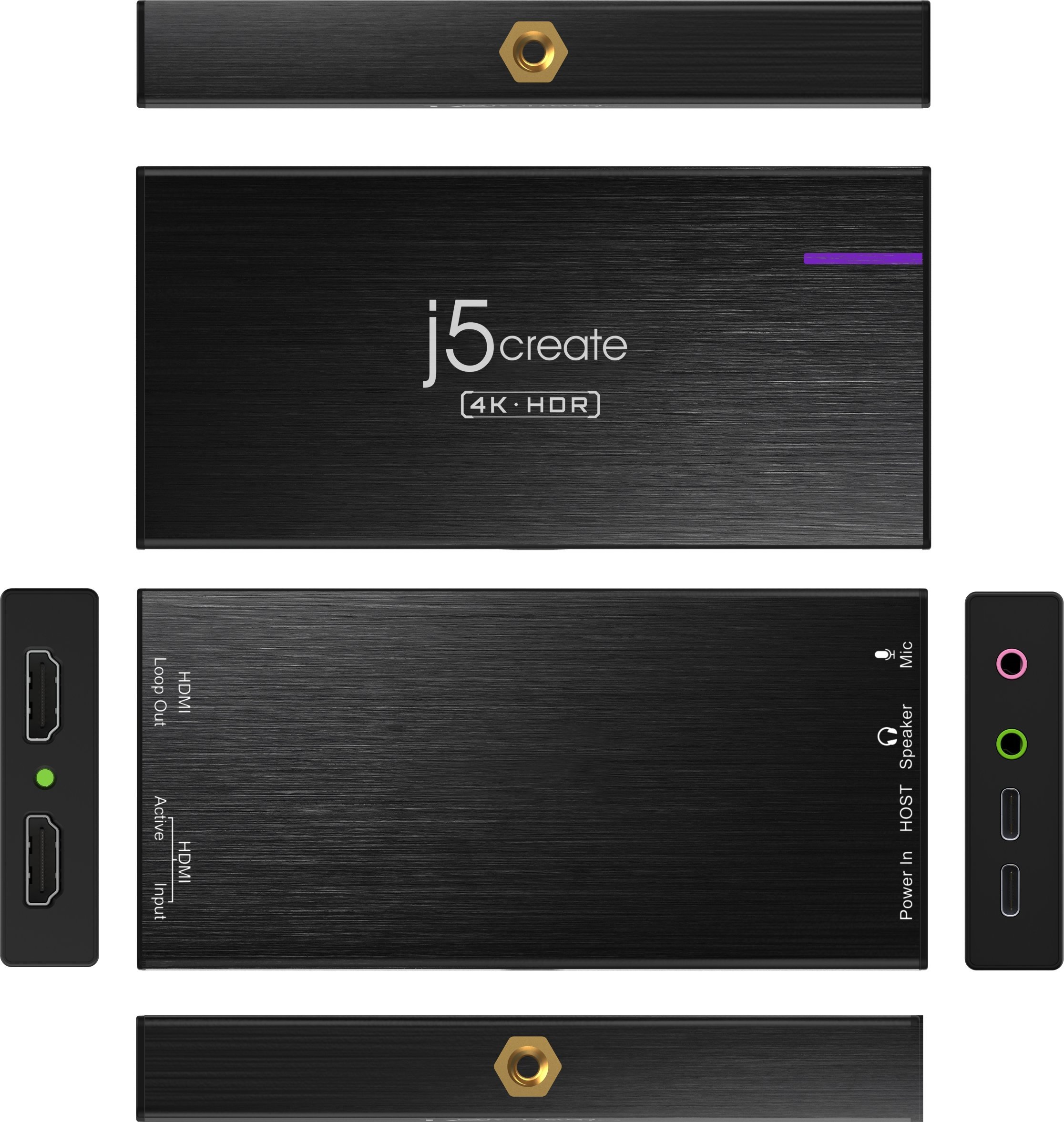 Kartë kapjeje video j5create JVA14 N, 4K, USB 3.2 Type C, gri