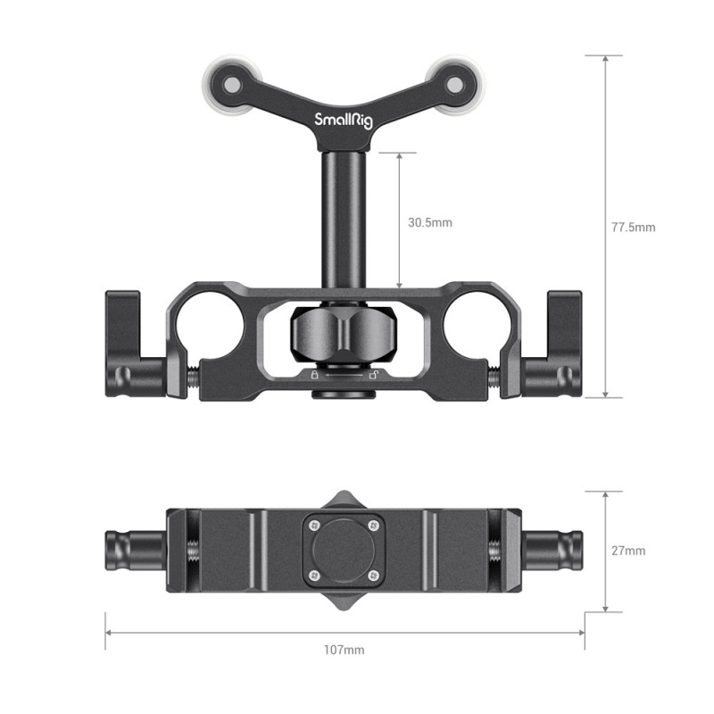 Mbajtës SmallRig Universal 15mm LWS për mbështetje lente