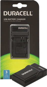 Karikues baterie për kamera Duracell DRN5926, USB, me kabllo, i zi