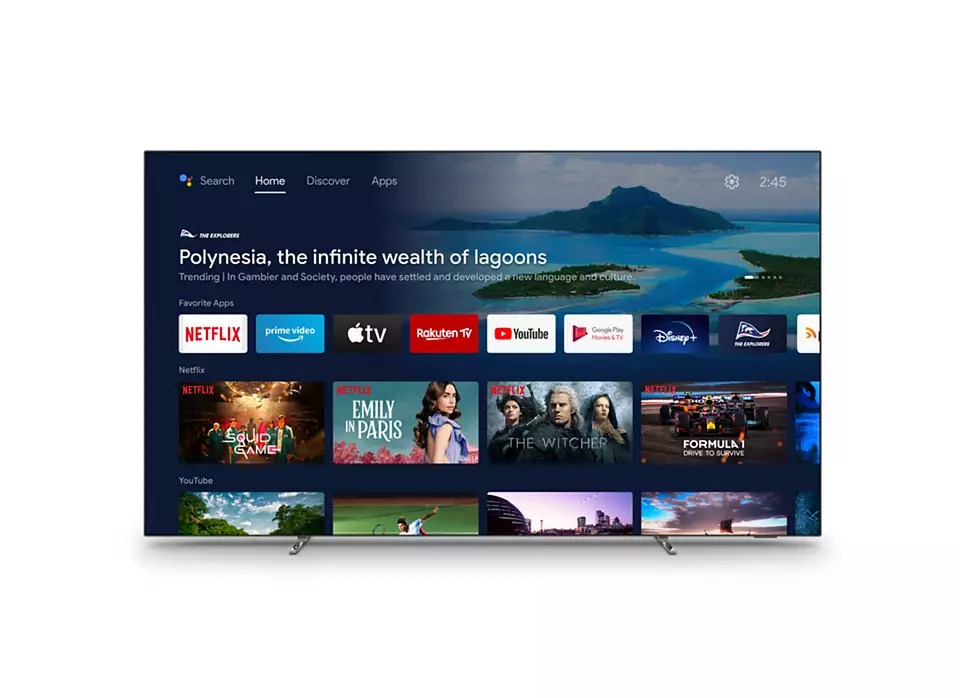 Televizor Philips 55OLED707/12, 55", OLED, 4K UHD, Smart, Android, Ambilight