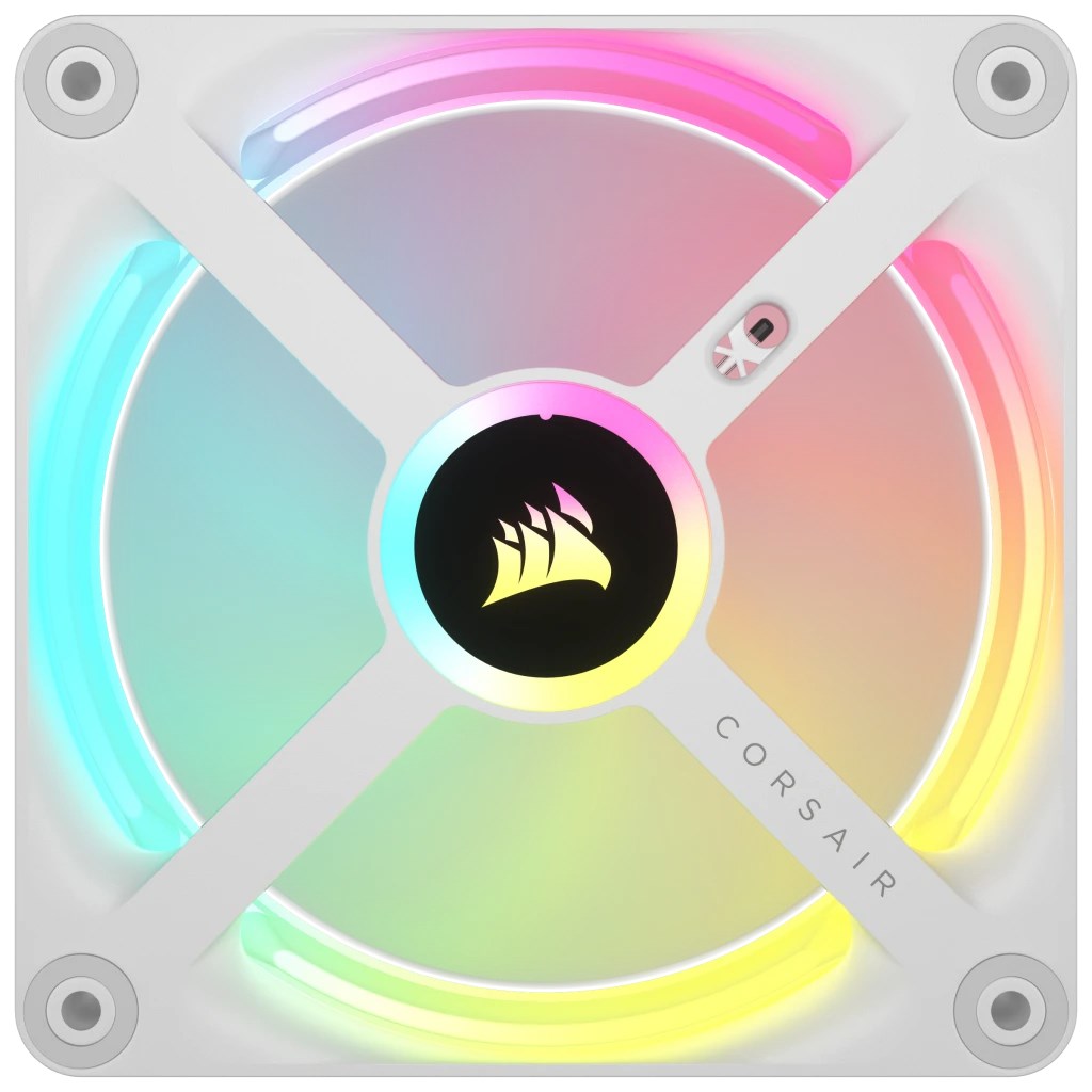 Ventilatorë Corsair iCUE LINK QX120, RGB, 120mm, Triple Kit, i bardhë