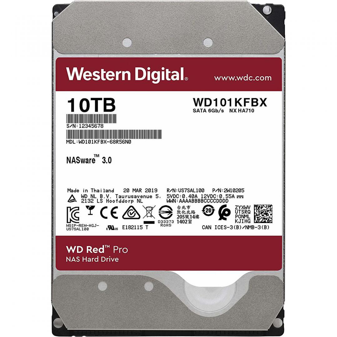 Hard disk WD Red Pro WD102KFBX, 10TB, 3.5", 7200rpm