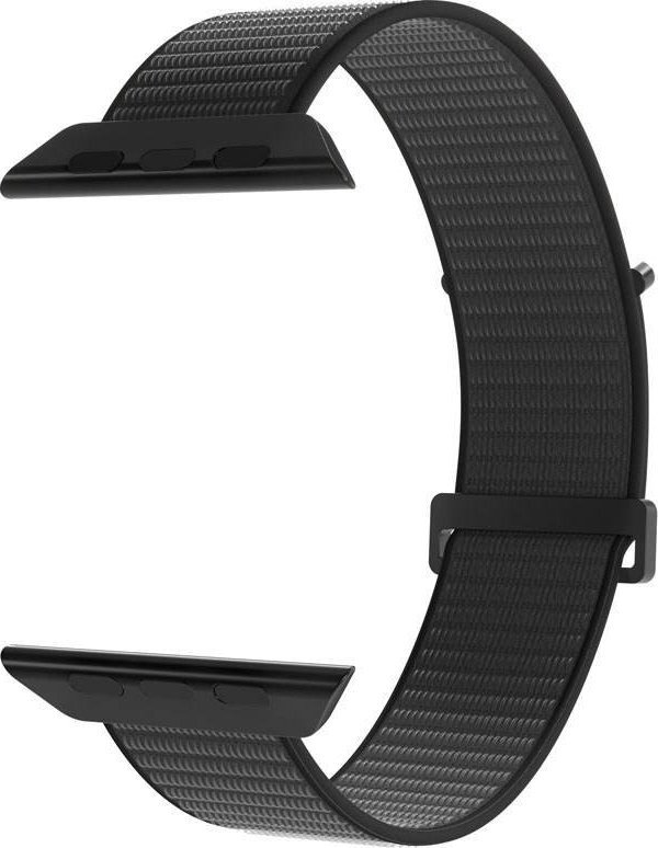 Rrip ore PURO Nylon Sport për Apple Watch 4 5 6 7 SE 8 Ultra 44 45 49mm, najlon i ajrosshëm, i zi