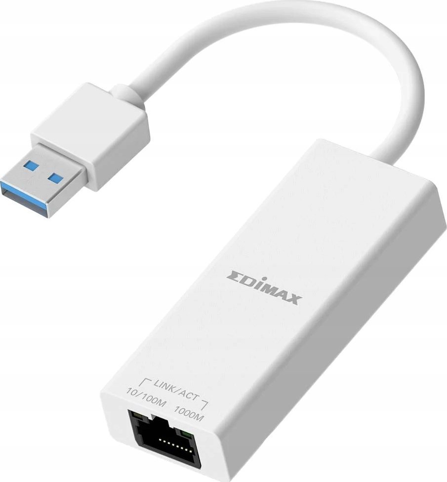 Adap­ter rrjeti Edimax EU-4306 V2, USB A në Gigabit Ethernet, 1000 Mbps, i bardhë