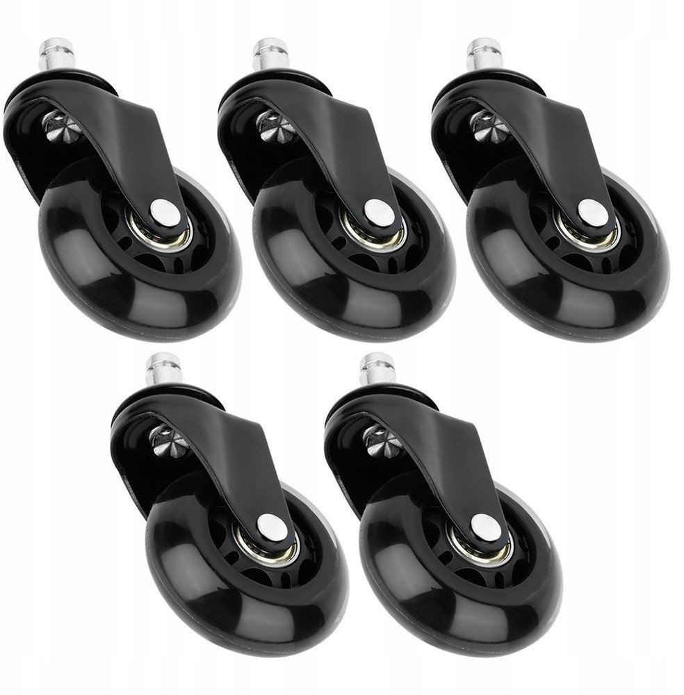 Rrota gome për karrige Vilde, 6.3 cm, pin 11 mm, set 5 copë