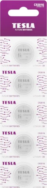 Bateri litiumi TESLA CR2016, 3V, paketim 5 copë