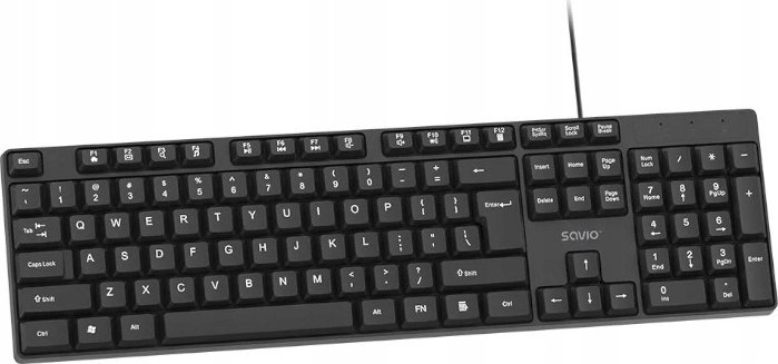 Tастатура Savio KB-01, со кабел, USB, црна