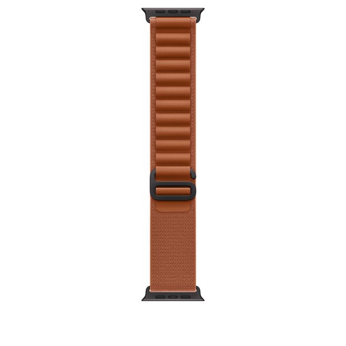 Apple Watch 49mm Loop, Terra Cotta Alpine Loop, Medium, Black Titanium Finish