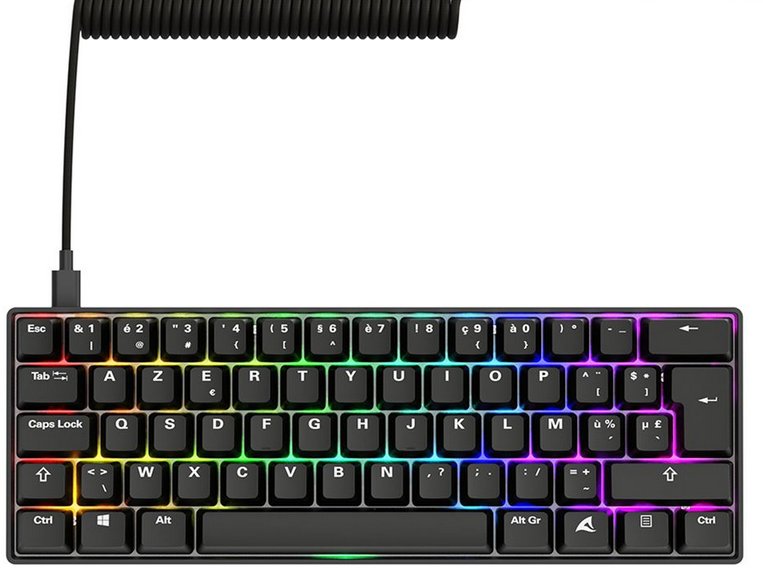 Tastierë Sharkoon SKILLER SGK50 S4 Gen2, mekanike 60%, RGB, e zezë