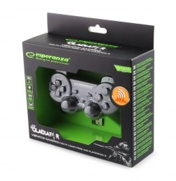 Gamepad Esperanza Gladiator Pad EGG108K, me vibrim, i zi