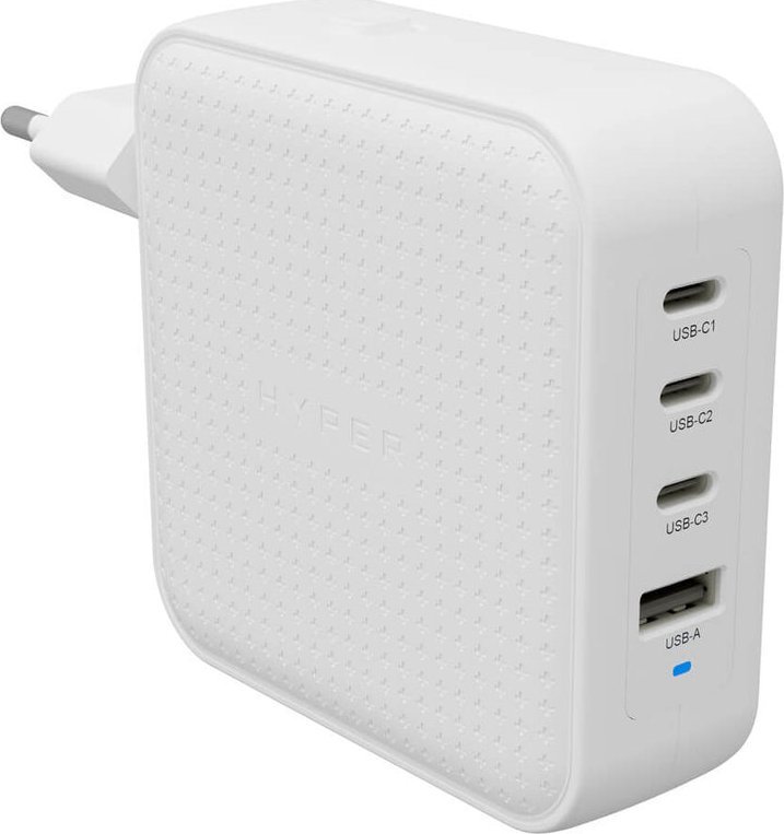 Karikues udhëtimi HYPER HyperJuice 100W, USB C GaN, 4 porta, i bardhë