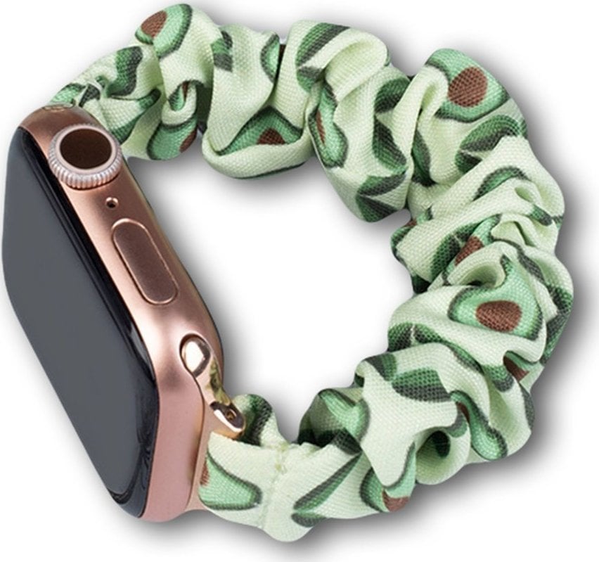 Rrip stofi Hurtel për Apple Watch 7 6 5 4 3 2 SE, 45 44 42mm, byzylyk elastik, ngjyrë avocado