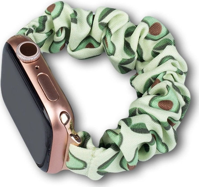 Rrip stofi Hurtel për Apple Watch 7 6 5 4 3 2 SE, 45 44 42mm, byzylyk elastik, ngjyrë avocado