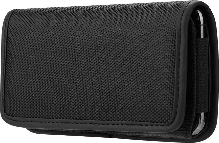 Kutia horizontale për rrip OEM Oxford Model 3, për telefona 6.1", material Oxford, e zezë