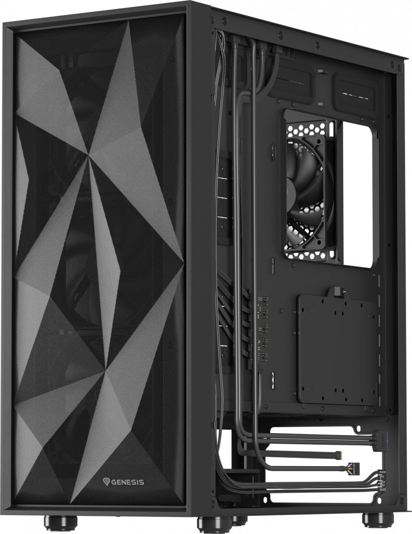 Kasë Genesis Diaxid 605F, e zezë, Midi Tower