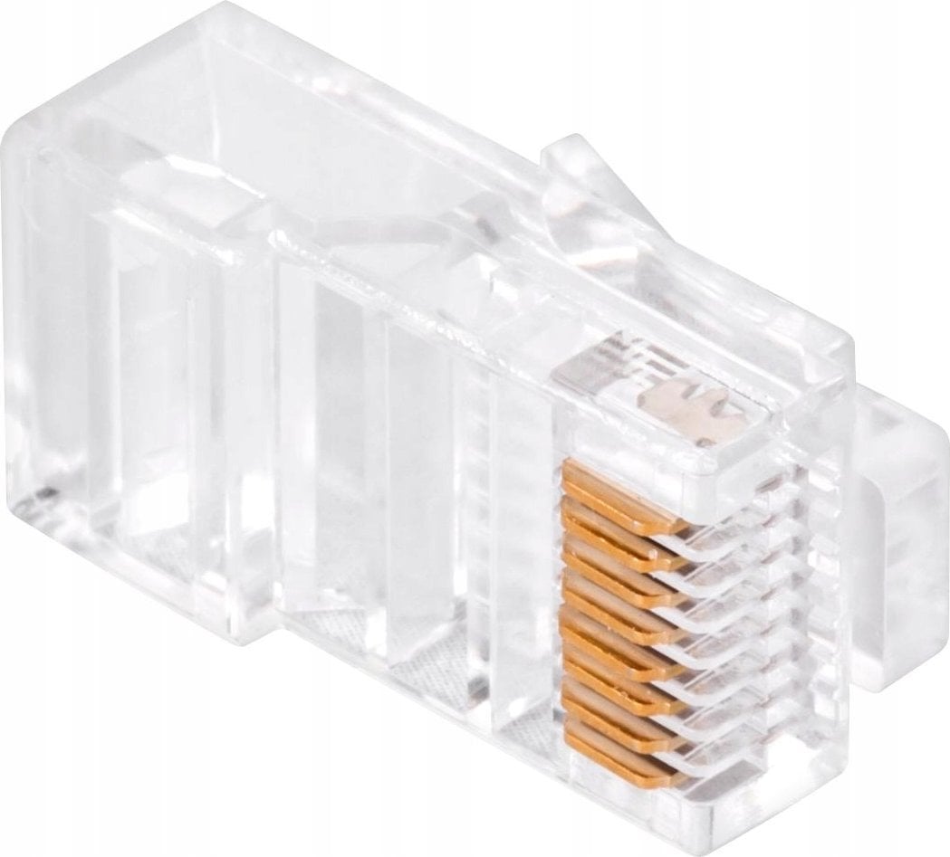 Konektor rrjeti RJ45 8p8c, CAT 5E, transparent