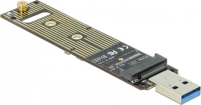 Adapter SSD DeLOCK 64069, M.2 PCIe NVMe, USB A, i zi