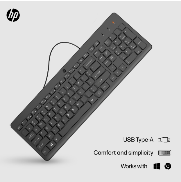 Tastierë HP Wired 150, e zezë