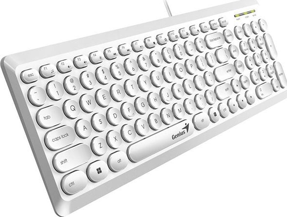 Tastierë Genius Slimstar, me kabllo, CZ + SK, e bardhë