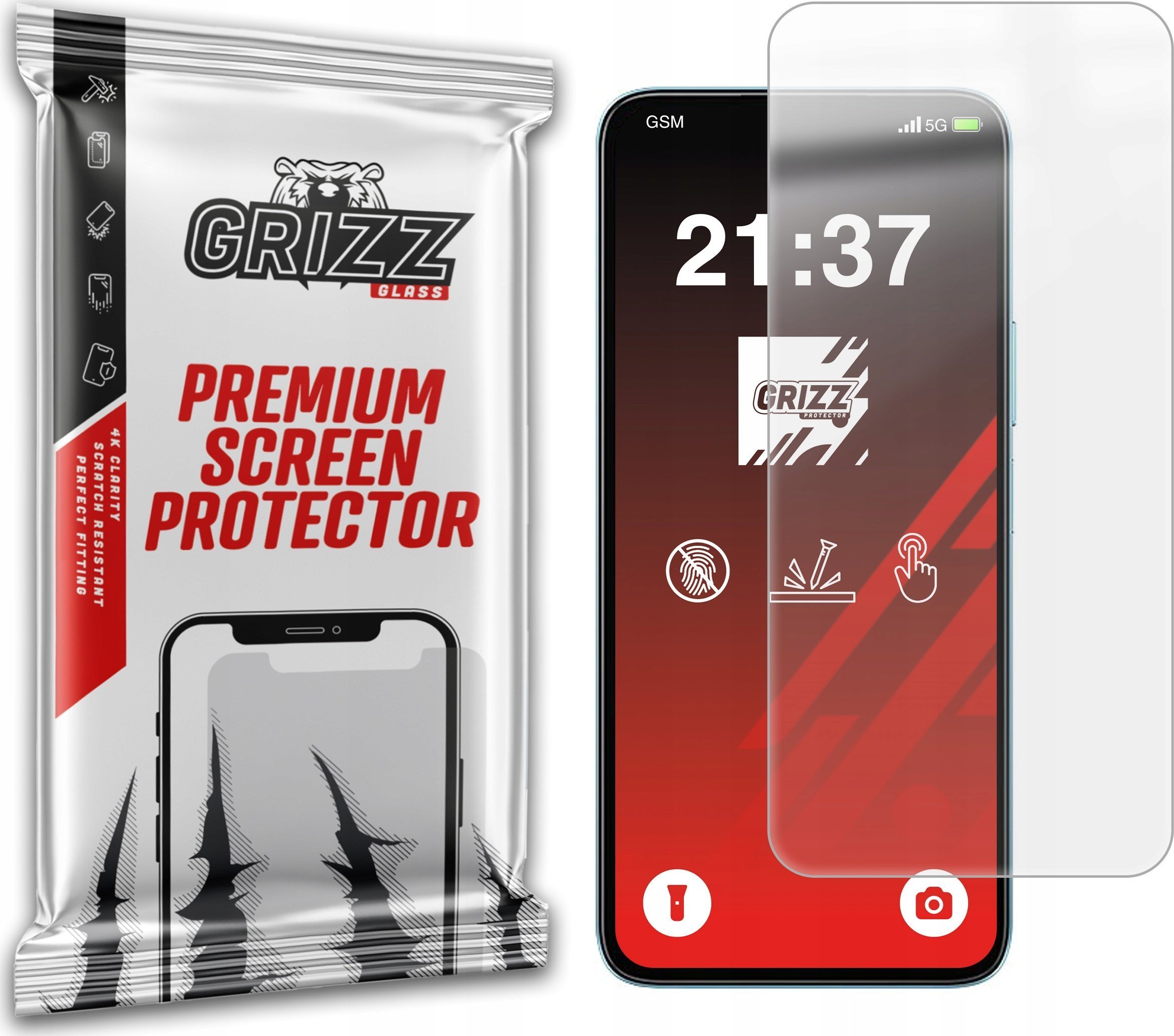 Folie mbrojtëse Grizz PaperScreen për Honor X5b Plus, anti gjurmë gishtash, mat, transparente