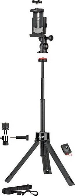 Tripod për telefon Joby GripTight Pro TelePod, teleskopik, me telekomandë Bluetooth, i zi