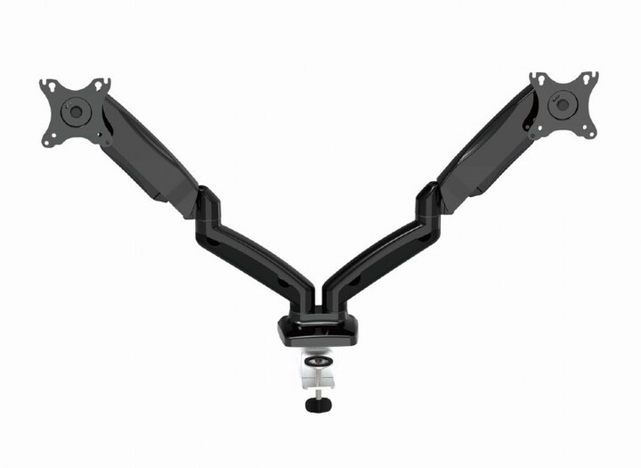 Mbajtëse kthyese Gembird për dy monitorë deri në 27", 7kg, e zezë