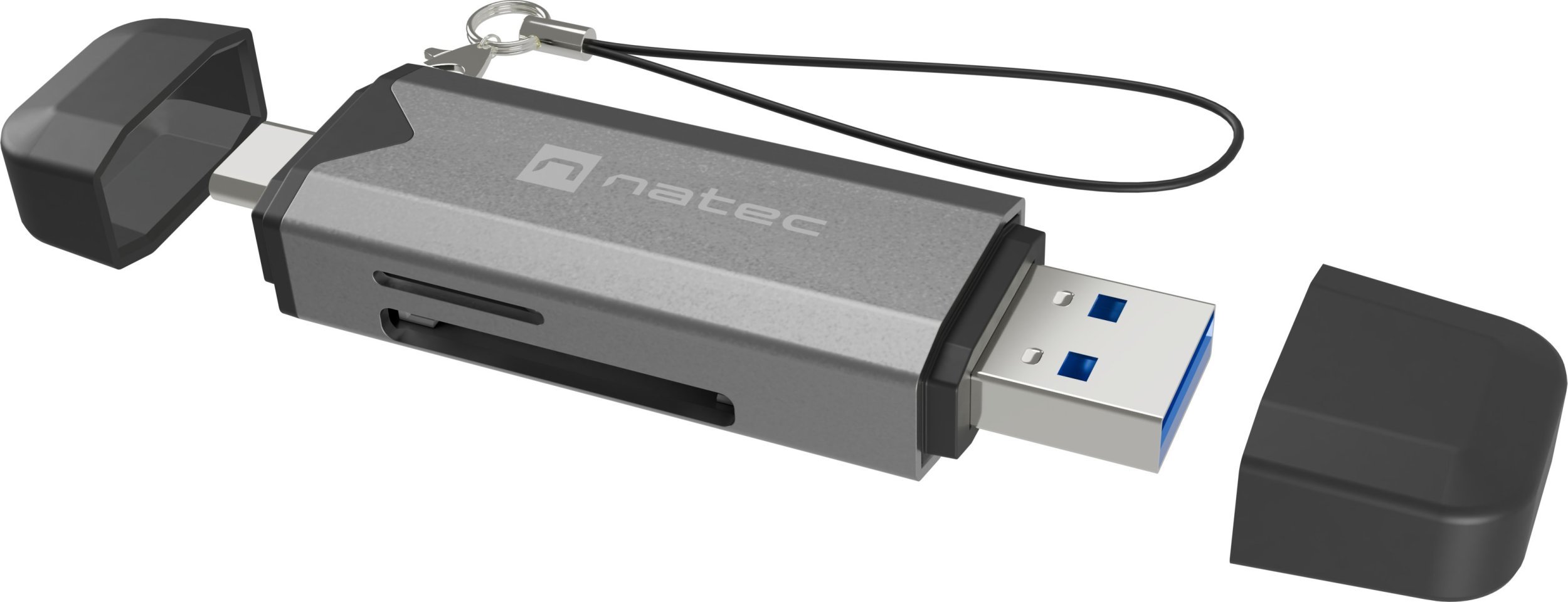 Lexues kartelash Natec Scarab 3, USB 3.1, USB A dhe USB C, gri