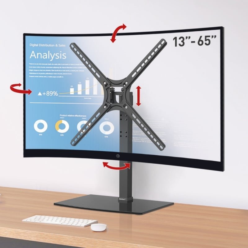 Bazë TV Barkan S320, 29" 56", lartësi e rregullueshme, e zezë