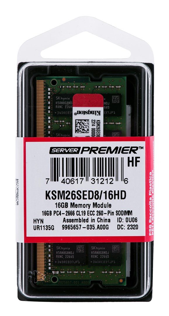Memorie RAM Kingston, 16GB, DDR4 SO-DIMM, 2666MHz