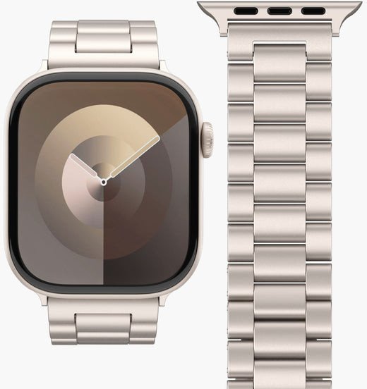 Rrip ore inteligjente Vonmählen Link Bracelet 2, çelik inox 316L, 44 45 46 49 mm, bezhë