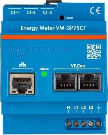 Matës energjie trefazor Victron Energy VM-3P75CT, 75A, Ethernet VE.Can, blu
