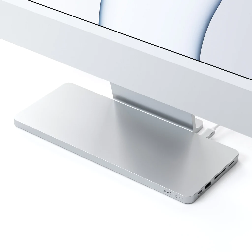 Docking station Satechi Slim USB-C për Apple iMac 24", i argjendtë