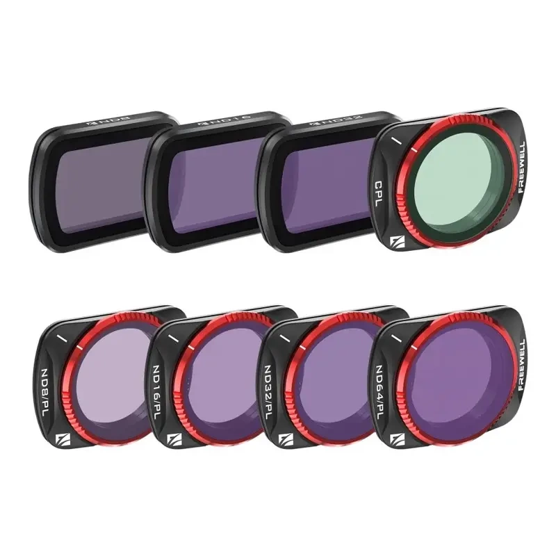 Set filtrash Freewell 8Pack All Day QuickSwap, ND ND/PL CPL, për DJI Osmo Pocket 3, magnetik