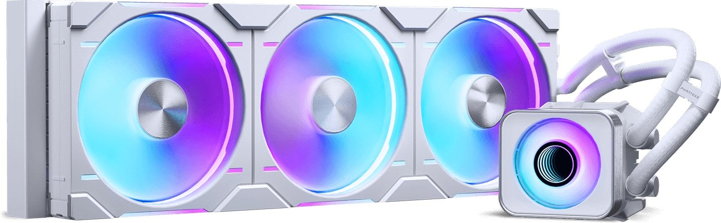 Ftohës AIO CPU Phanteks Glacier One D30 X2 420mm, RGB, i bardhë
