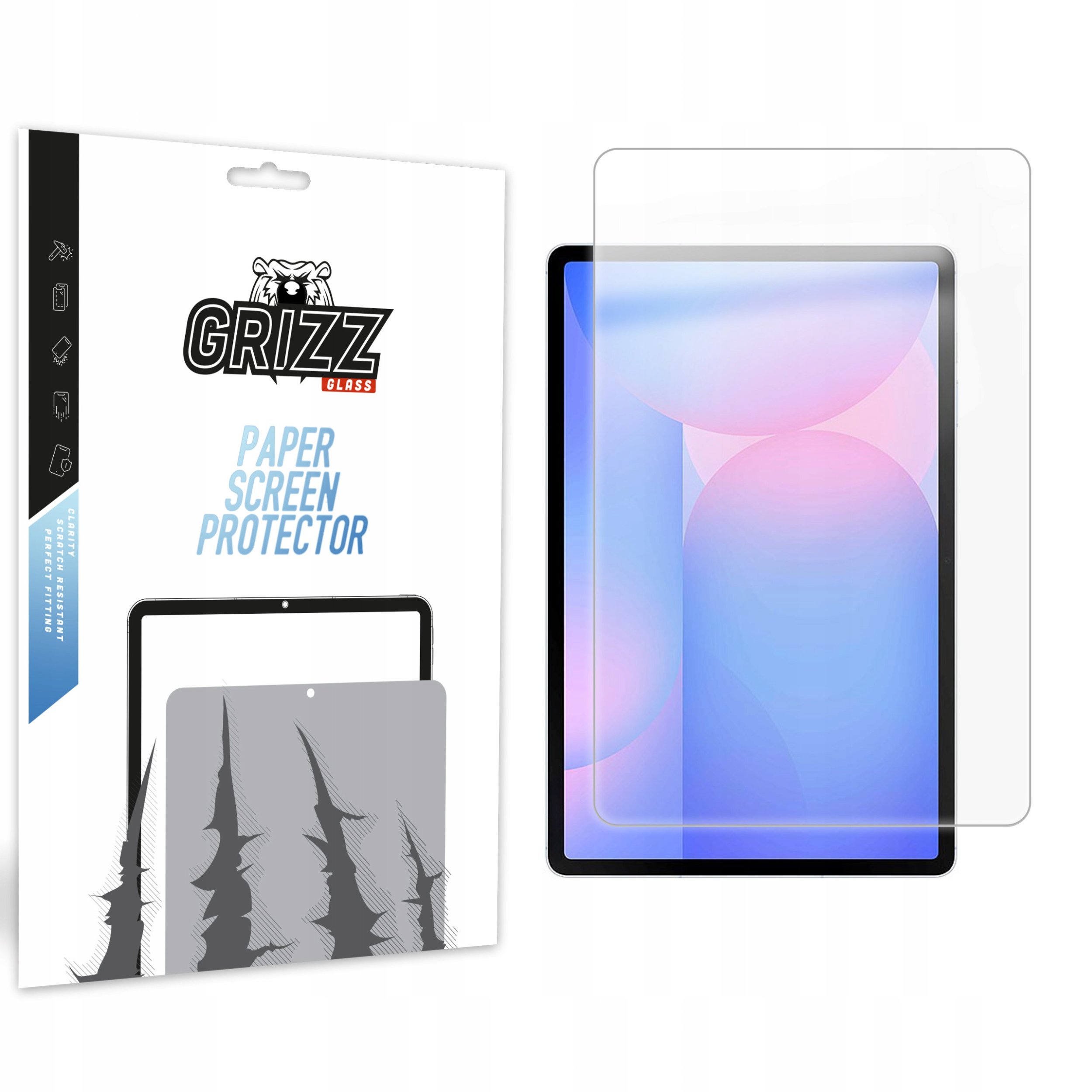Заштитна фолија за екран Grizz PaperScreen за Samsung Galaxy Tab S10 FE Plus, против отпечатоци, мат, транспарентна