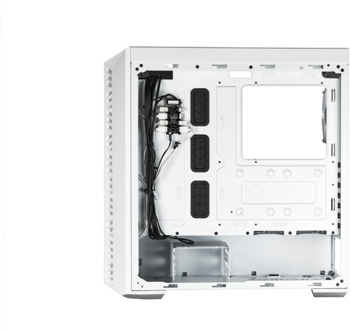 Kasë kompjuteri Cooler Master MasterBox 520, anë transparente, e bardhë