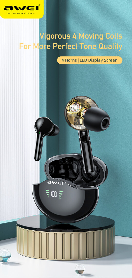 Kufje Me Bluetooth AWEI T12P