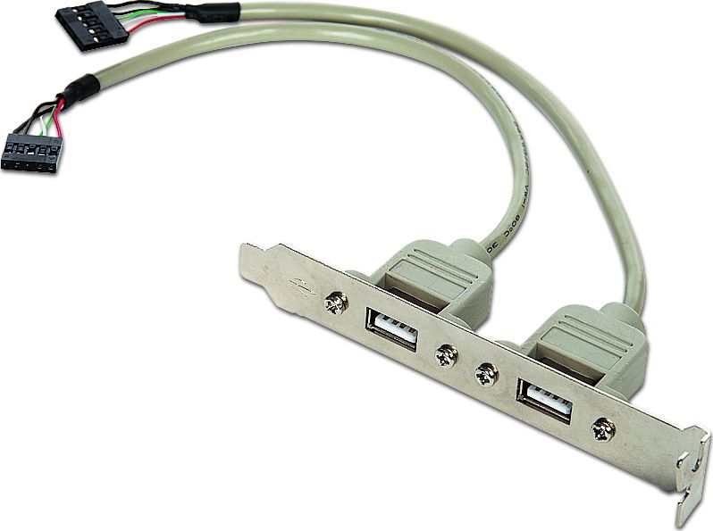 Kartë zgjerimi Gembird Dual USB-A, 0.15m, e hirtë