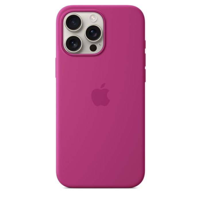 Apple iPhone 16 Pro Max Silicone Case with MagSafe, Fuchsia (Seasonal)