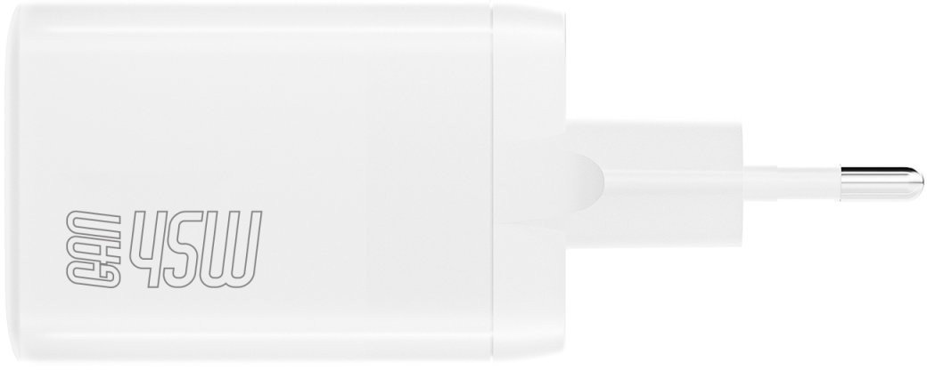 Karikues muri 4smarts PDPlug Dual 540400, 45W GaN, 2 porta USB C, i bardhë