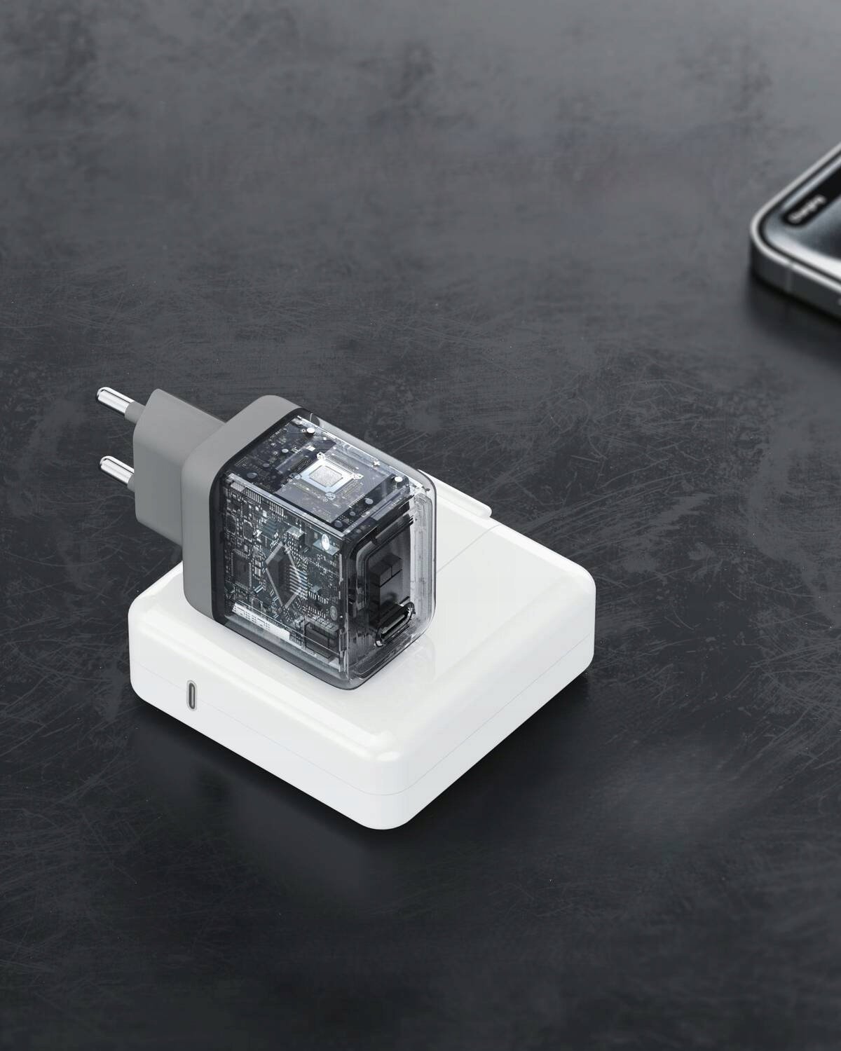Ѕиден полнач AUKEY PA-C2 Comet, 45W PD, GaN, бел