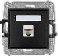 Prizë për kompjuter Karlik MINI 1xRJ45 cat. 5e 8-pin, e zezë