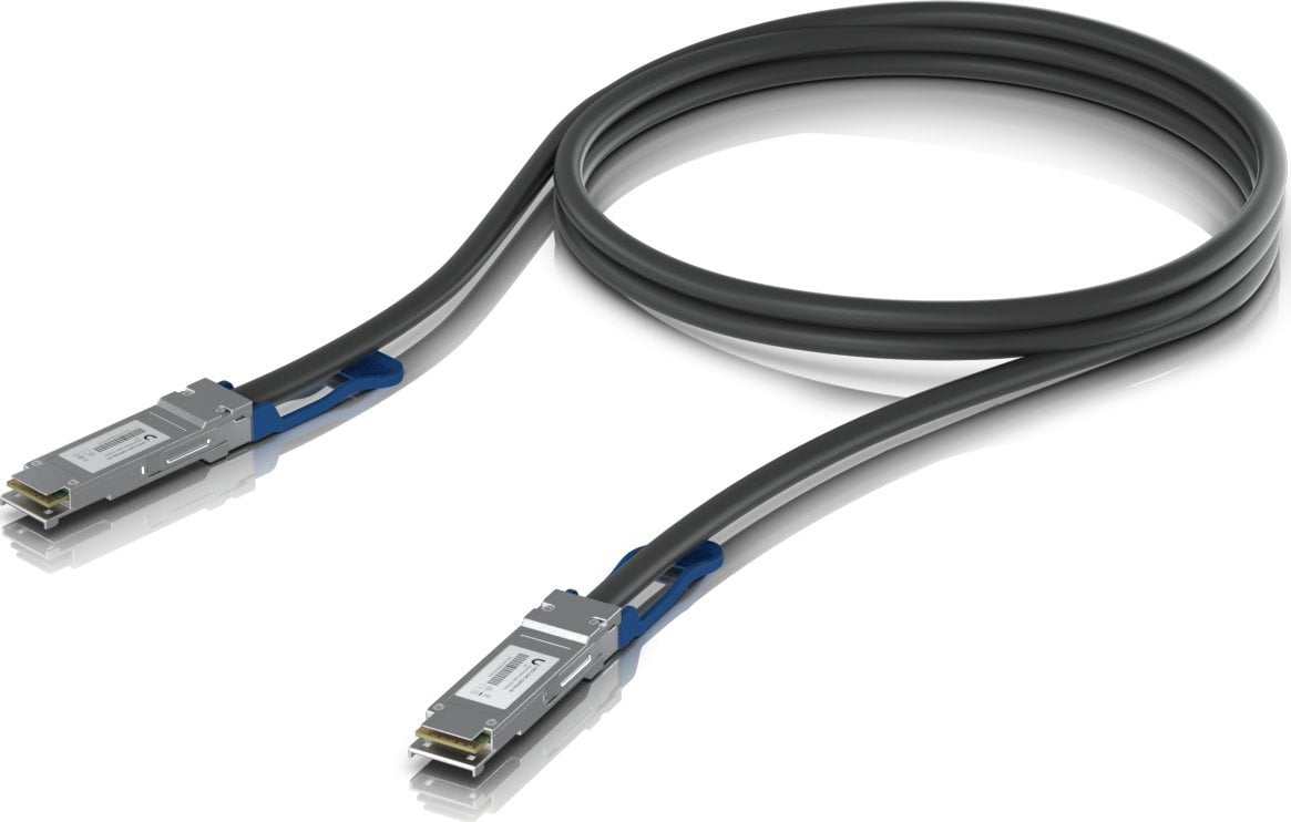 Kabllo Ubiquiti UACC-DAC-QSFP28-1M, 100Gbps, 1m, e zezë
