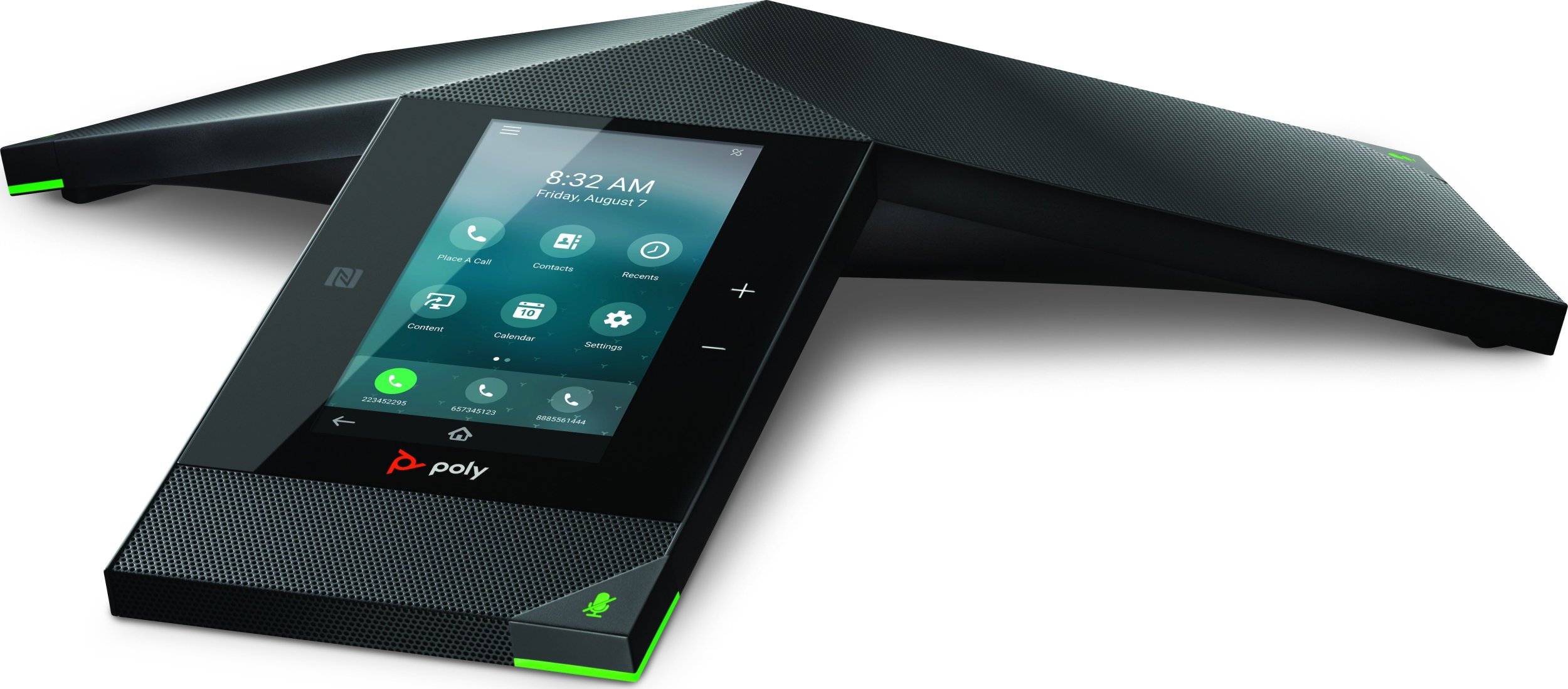 Telefon konferencash IP Poly Trio 8800, PoE, për salla të mëdha, i zi