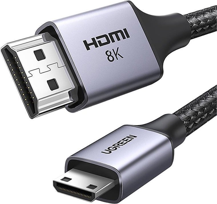 Kabllo HDMI Mini në HDMI Ugreen 15515, 2m, 8K, i zi