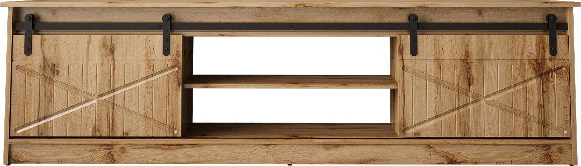 Kredencë TV Cama Meble Granero, PAL MDF, 35x56.7x200cm, dru lisi kafe