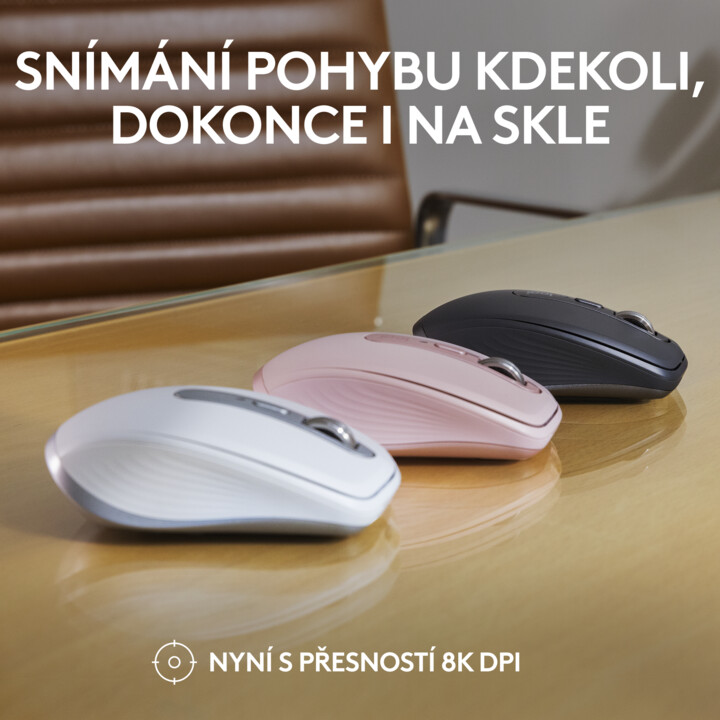 Maus Logitech MX Anywhere 3S, i bardhë